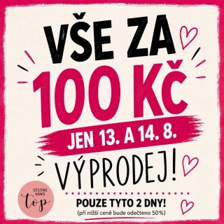 A níž už to fakt nebude 😃 Využij posledních dvou dnů a přijď si ulovit svůj kousek za super cenu 🤩 📍 10:00 - 18:00