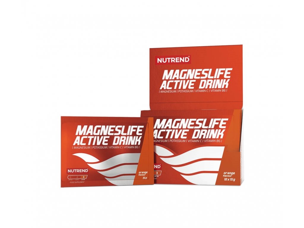 MAGNESLIFE ACTIVE DRINK, 10x15 g, pomeranč