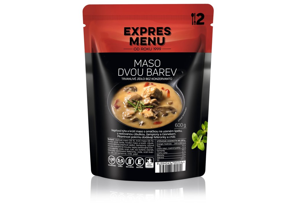 EXPRES MENU Maso dvou barev (2 porce) 600g