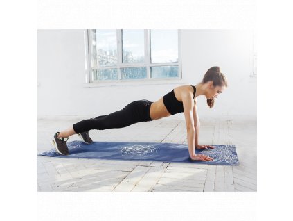 Yoga Mat Yate - vzor C, modrá
