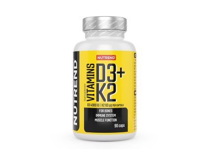 VITAMINS D3+K2, 90 kapslí,