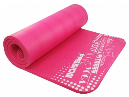 Podložka LIFEFIT YOGA MAT EXKLUZIV PLUS, 180x60x1,5cm, světle růžová