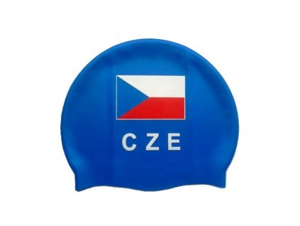 Plavecká čepice Topswim s vlajkou ČR blue