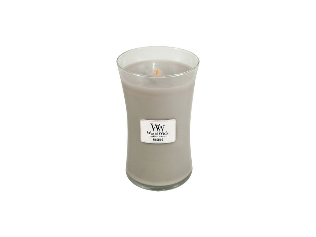 Svíčka oválná váza WoodWick Oheň v krbu 609.5 g