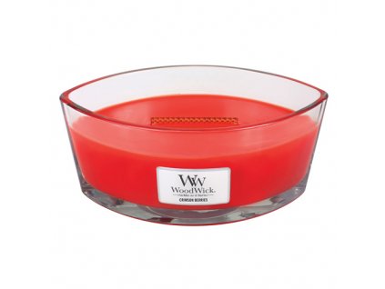 Svíčka Woodwick Červená Jeřabina, skořice , 453,6 g