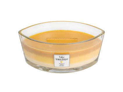 Svíčka Trilogy WoodWick ananas, citrón a kokos 453,6 g