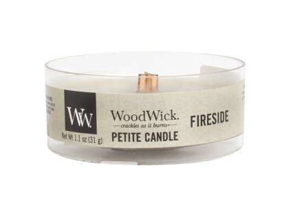 Svíčka WoodWick petite Oheň v krbu, 31 g