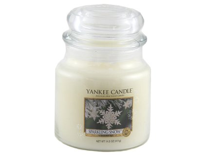 Yankee Candle Třpytivý sníh, 410 g classic střední