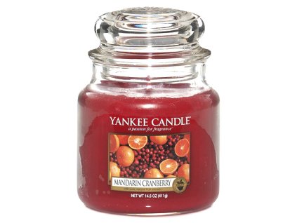 Yankee Candle Mandarinky s brusinkami, 410 g classic střední
