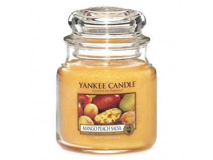 Yankee Candle Salza z manga a broskví, 410 g classic střední