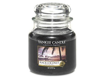 Yankee Candle Černý kokos, 410 g classic střední