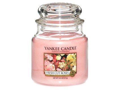 Yankee Candle Čerstvě nařezané růže, 410 g classic střední