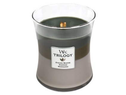 Svíčka Trilogy WoodWick Útulný srub, 275 g