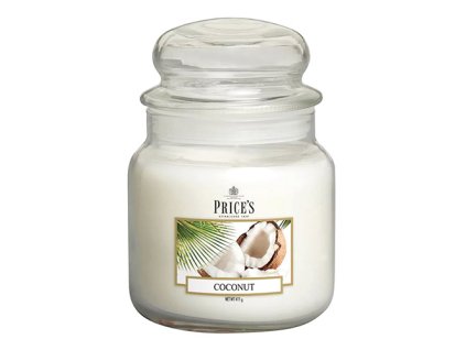 Svíčka ve skleněné dóze Price´s Candles Kokos 411 g
