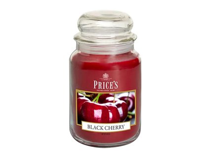 Svíčka ve skleněné dóze Price´s Candles Černá třešeň 630 g