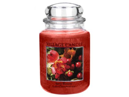 Svíčka Village Candle 737g, Červené květy
