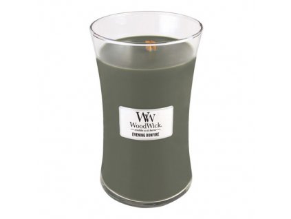 Svíčka oválná váza WoodWick Evening Bonfire 609.5 g
