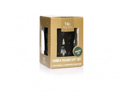 Dárková sada WoodWick Petite Jedle 3x31g