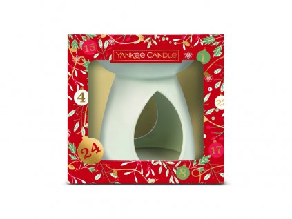 Yankee Candle vánoční dárková sada vonný vosk 3 ks s aromalampou