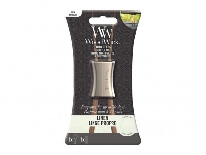 Woodwick vonné tyčinky do auta Linen