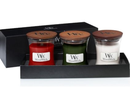 darkovy set 3 ks frasier fir white teak crimson berries i114806