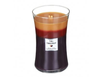 Svíčka Trilogy WoodWick Sváteční radost, 609,5 g