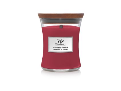 Svíčka oválná váza WoodWick Elderberry Bourbon 275 g