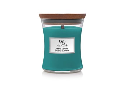 Svíčka oválná váza WoodWick Juniper & Spruce 275 g