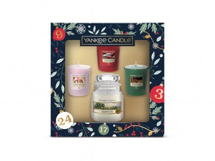 Yankee Candle vánoční dárková sada votivní svíčka + classic malý 3 x 37 g + 104 g