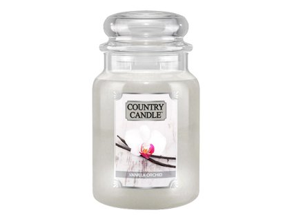 Svíčka ve skleněné dóze Country Candle Vanilková orchidej, 680 g