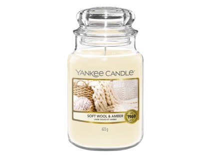 Yankee Candle Soft wool & amber, 623 g classic velký