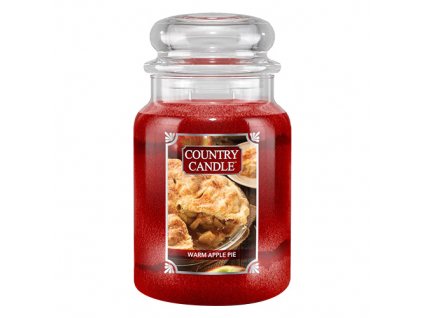 Svíčka ve skleněné dóze Country Candle Horký jablečný koláč, 680 g