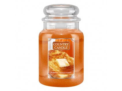 Svíčka ve skleněné dóze Country Candle Dýňový francouzský toast, 680 g