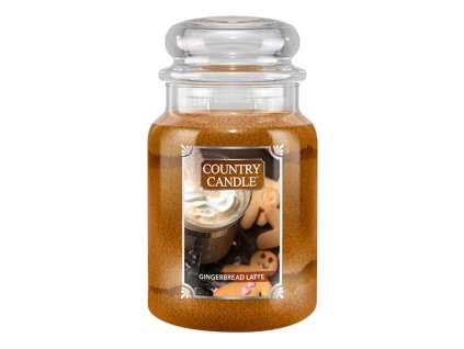 Svíčka ve skleněné dóze Country Candle Perníkové latte, 680 g
