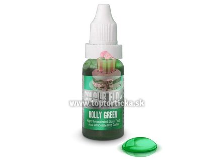 RD Colour Flo HOLLY GREEN - tmavá zelená tekutá farba do airbrush 16ml