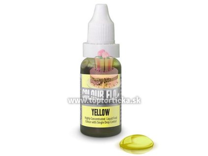 RD Colour Flo YELLOW - žltá tekutá farba do airbrush 16ml