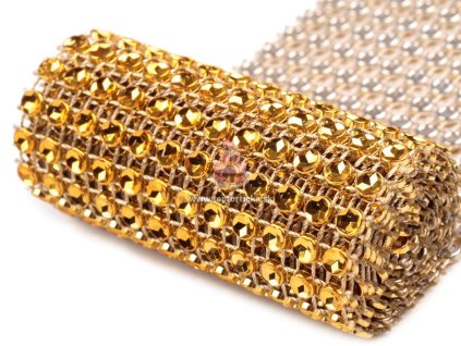 Diamantový pás zlatý 6cm/1m