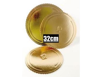 Zlatý lepenkový podnos 32cm