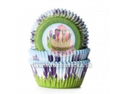 HoM Papierové košíky na muffiny Tulipány 50ks