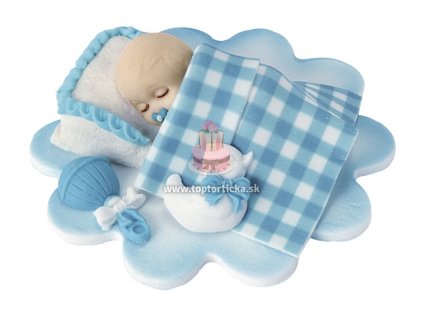 Cukrová dekorácia - modré bábätko