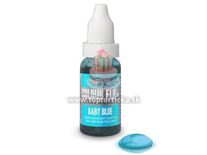 RD Colour Flo BABY BLUE - detská modrá tekutá farba do airbrush 16ml