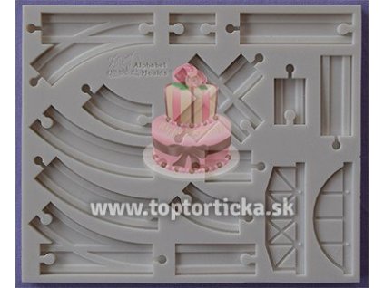 Silikónová forma Alphabet moulds Train track basic - Železničná trať