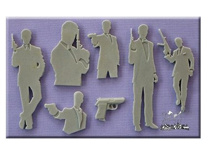 Silikónová forma Alphabet moulds Secret Agent Silhouettes - Agenti