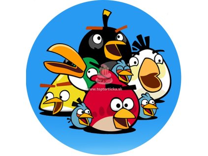 Jedlý obrázok kruh Angry birds č.5