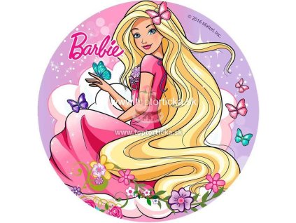 Jedlý obrázok kruh Barbie č.1