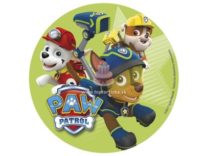 Jedlý obrázok kruh Paw Patrol 2