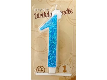 Sviečka EXTRA VEĽKÁ modrá č.1