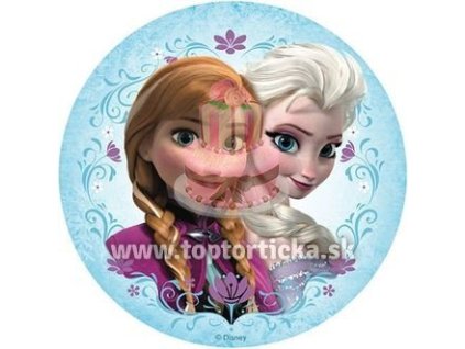 Jedlý obrázok kruh Elsa a Anna