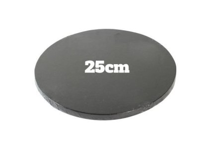 FC Čierny hrubý podnos kruh 25cm, hrúbka 12mm