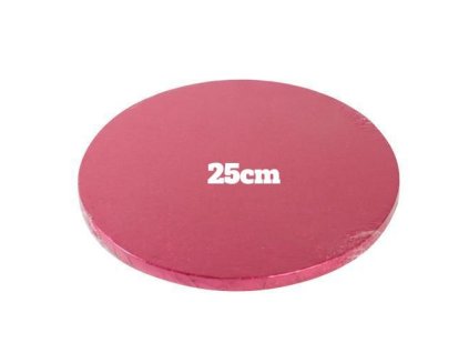 FC Tmavoružový hrubý podnos kruh 25cm, hrúbka 12mm